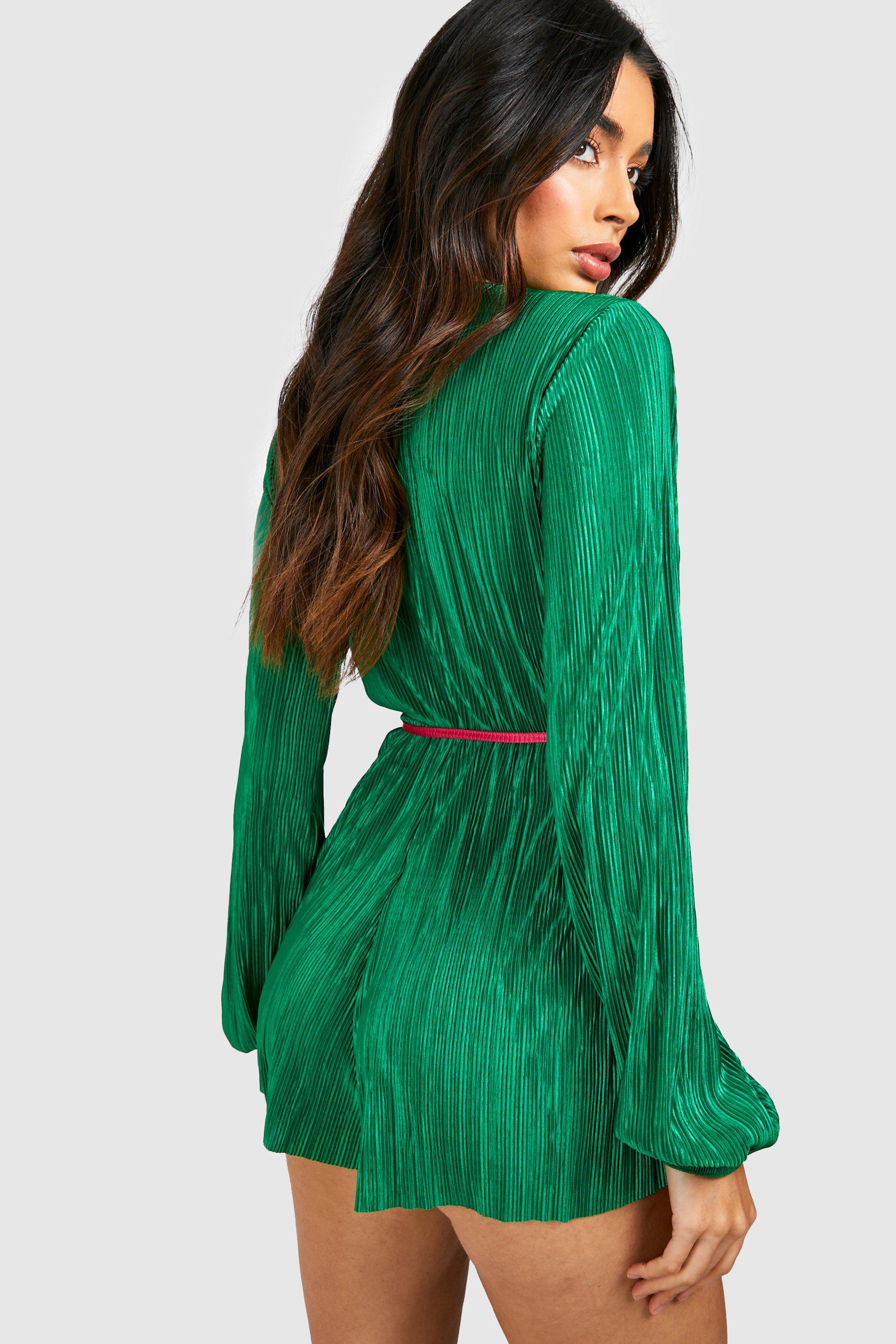 Bright store green romper